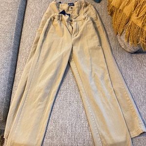 2 pair of khaki uniform pants- size 12 boys